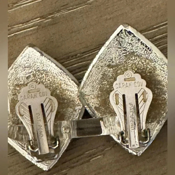 *Final Price* Sarah Coventry Silver Clip-On Earrings GUC Vintage - Picture 2 of 4